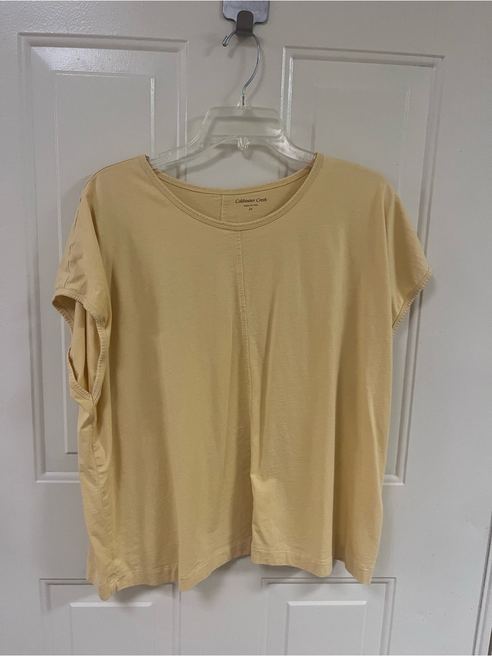 Coldwater Creek Women's Cream Short-Sleeve Tee